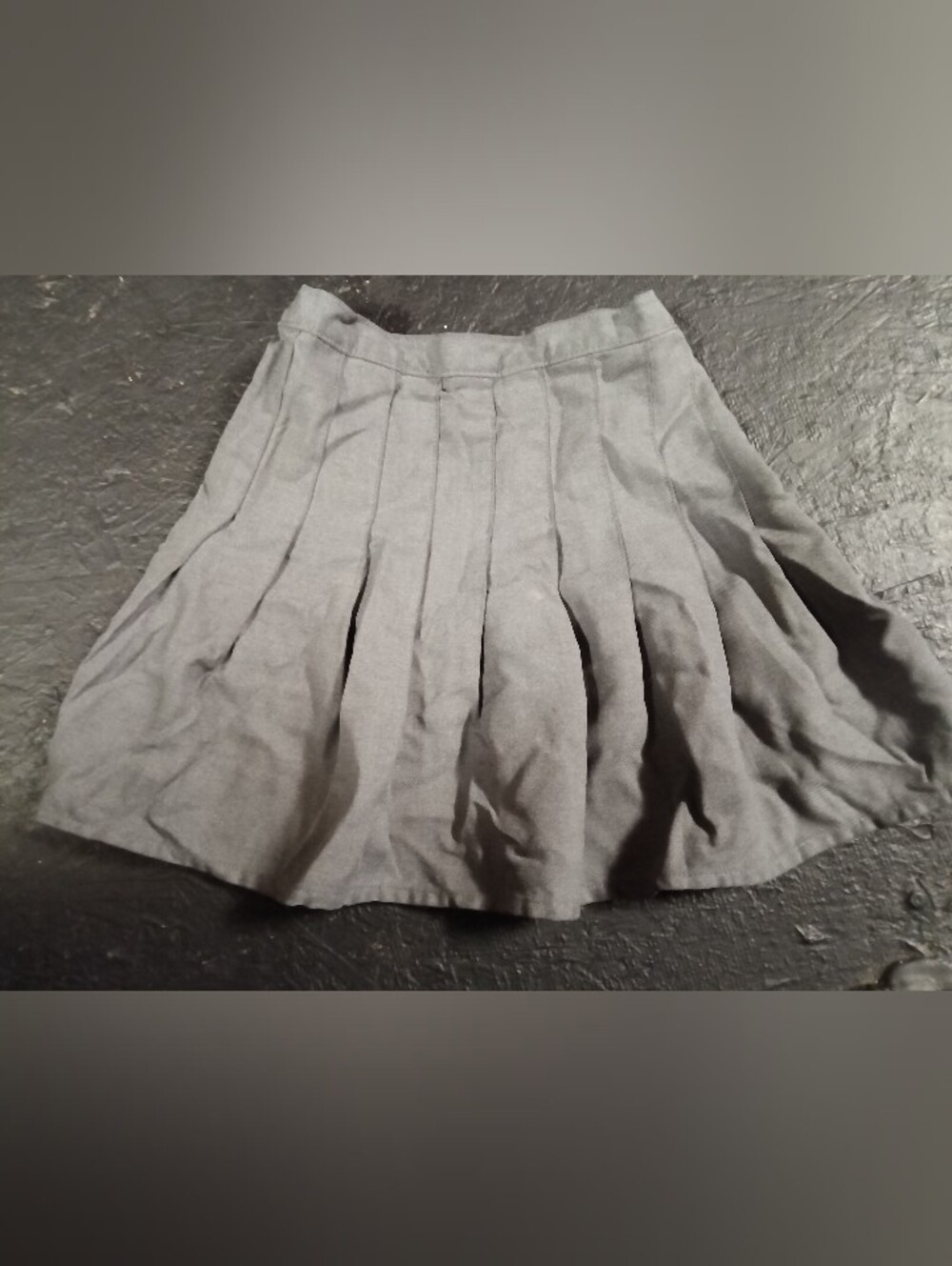 Lands' End Grey Box Pleat School Uniform Skirt